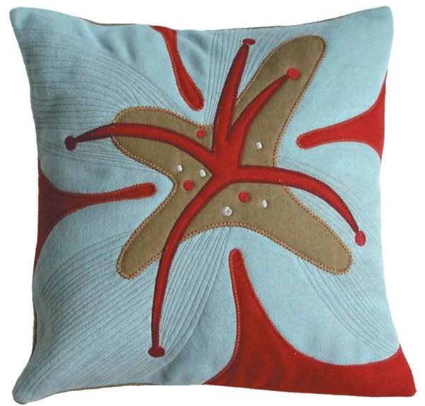 Wool felt throw pillow by Koko