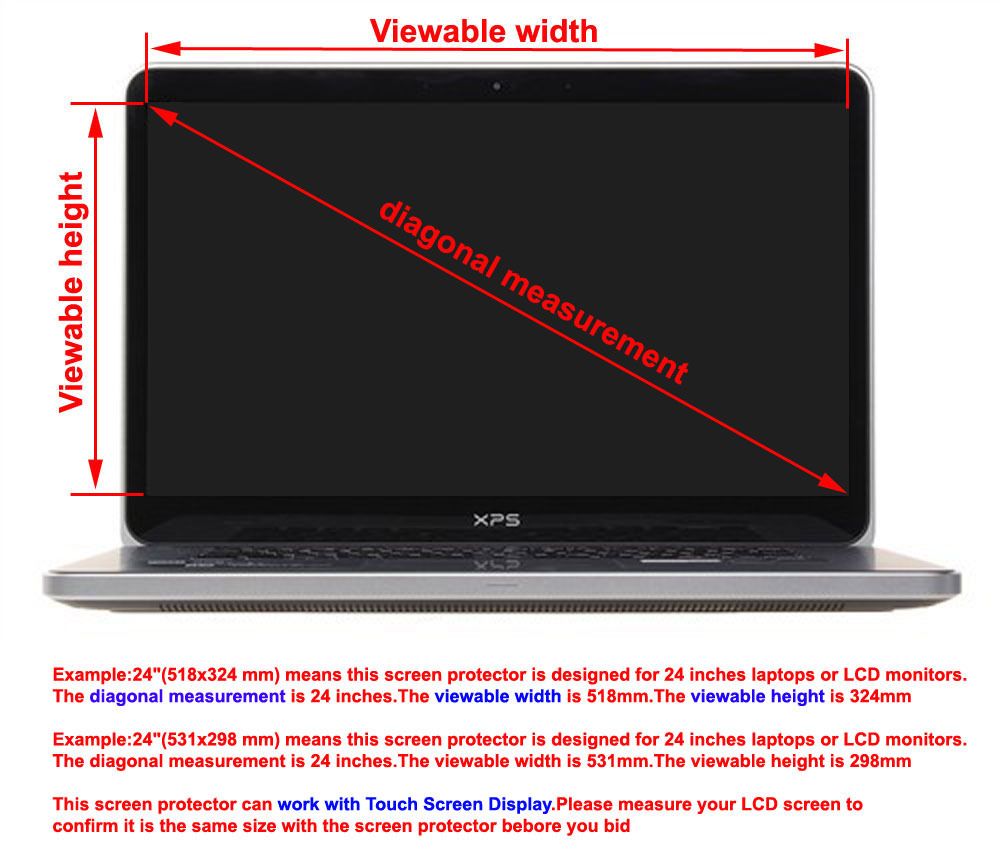 AntiGlare Screen Protector for HP W2371d 23inch Diagonal LED Backlit