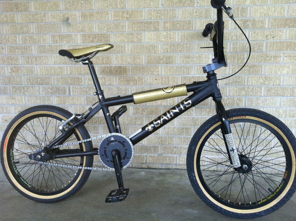 black and gold bmx bike