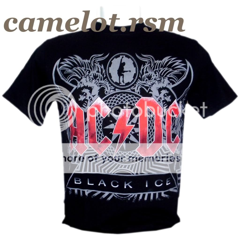 SHIRT MAGLIETTA ORIGINALE AC/DC BLACK ICE  